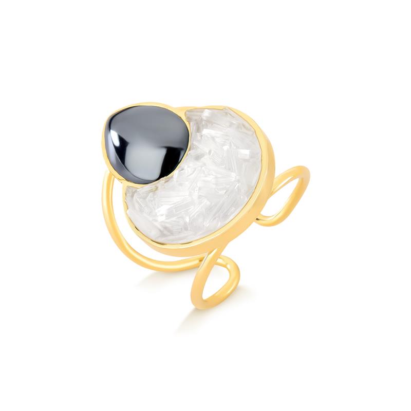 ANEL FOLHEADO A OURO