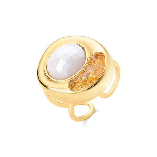 ANEL FOLHEADO A OURO