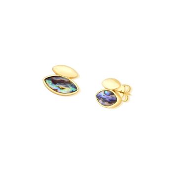 Conjunto Brilhato Pedras Naturais Brasileiras — Folheado a Ouro