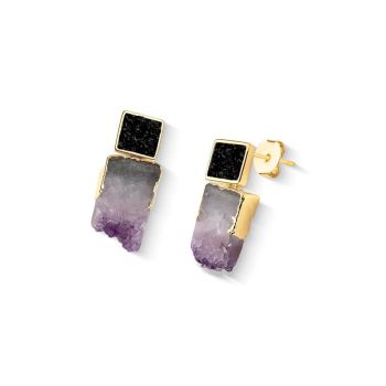 Conjunto Brilhato Pedras Naturais Brasileiras — Folheado a Ouro