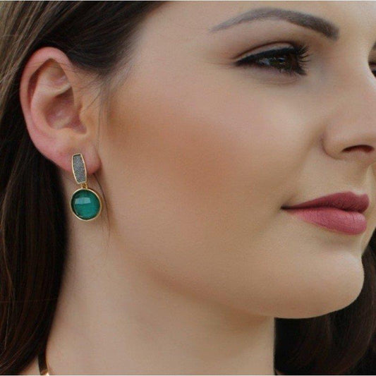 BRINCO FOLHEADO A OURO E RÓDIO NEGRO