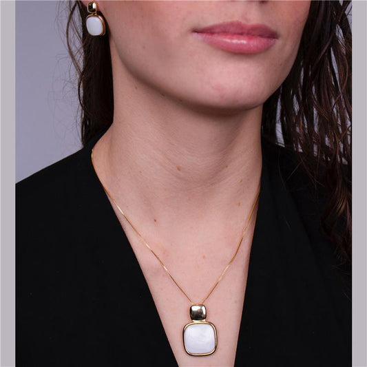 Conjunto Brilhato Pedras Naturais Brasileiras — Folheado a Ouro