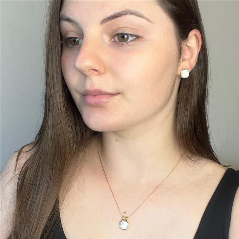 Conjunto Brilhato Pedras Naturais Brasileiras — Folheado a Ouro