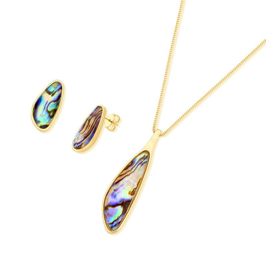 Conjunto Brilhato Pedras Naturais Brasileiras — Folheado a Ouro