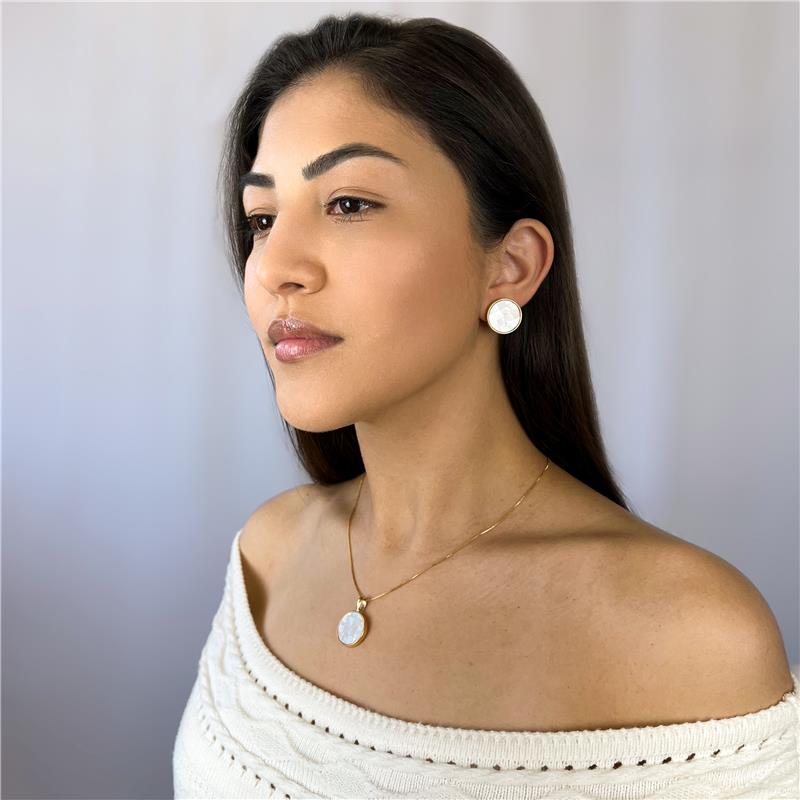 Conjunto Brilhato Pedras Naturais Brasileiras — Folheado a Ouro