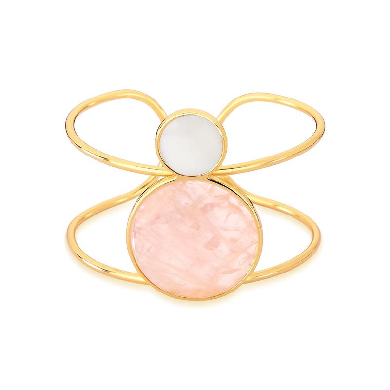 Pulseira 060210444 — Madrepérola e Quartzo Rosa