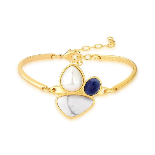 Pulseira Brilhato Pedras Naturais Brasileiras — Folheado a Ouro