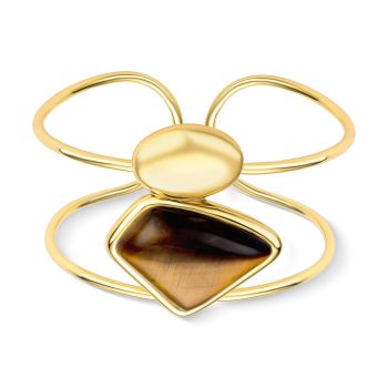 Conjunto Brilhato Pedras Naturais Brasileiras — Folheado a Ouro