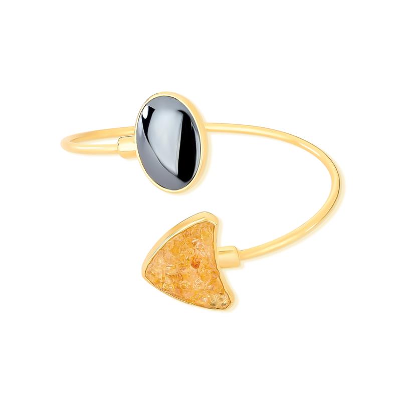 Pulseira Brilhato Pedras Naturais Brasileiras — Folheado a Ouro