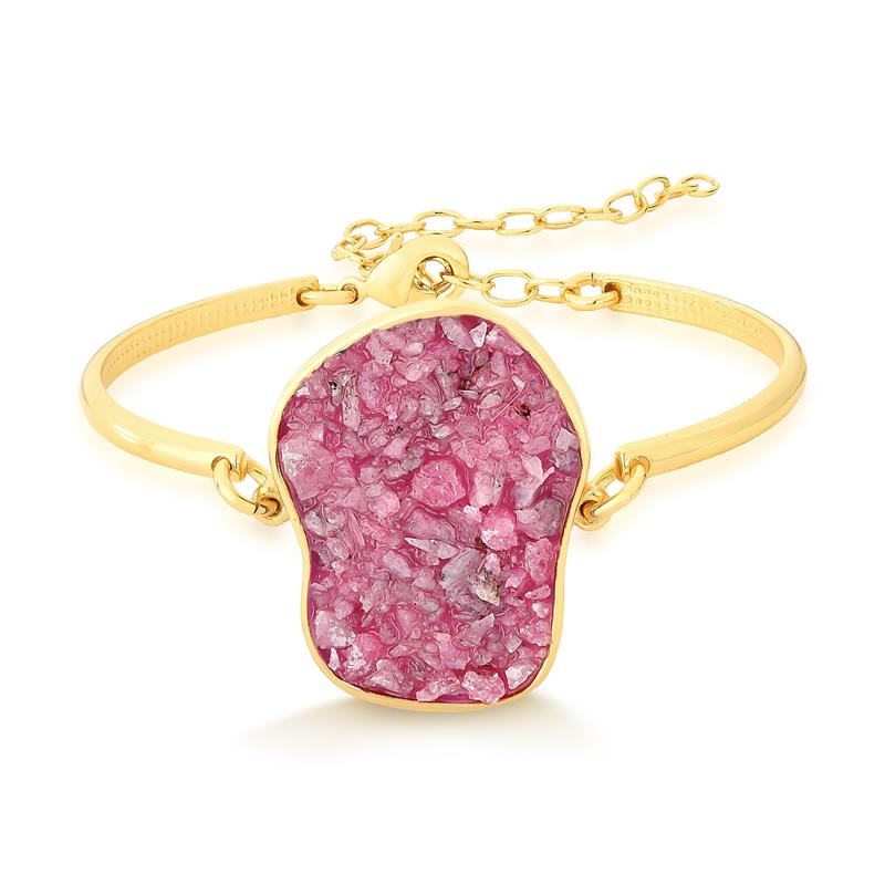 Pulseira Possebon Folheada a Ouro - Pedra Natural