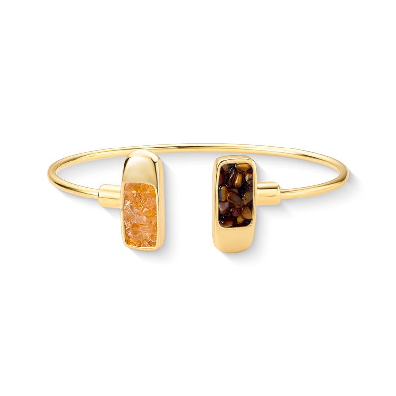Pulseira Brilhato Pedras Naturais Brasileiras — Folheado a Ouro