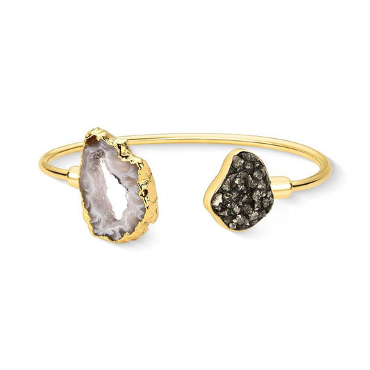 Pulseira Brilhato Pedras Naturais Brasileiras — Folheado a Ouro