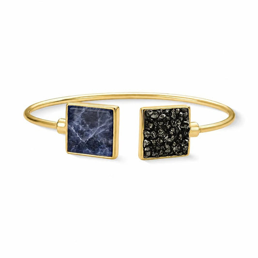 Pulseira Brilhato Pedras Naturais Brasileiras — Folheado a Ouro