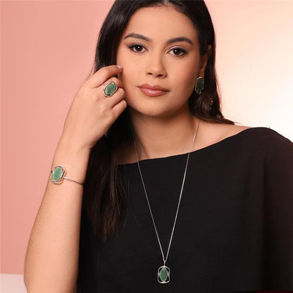 ANEL FOLHEADO A PRATA