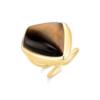 Conjunto Brilhato Pedras Naturais Brasileiras — Folheado a Ouro