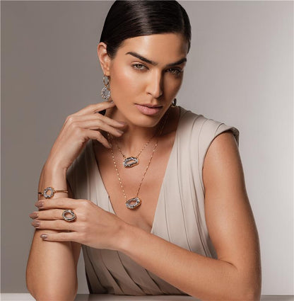 Anel Possebon Folheado a Ouro - Pedra Geodo Natural