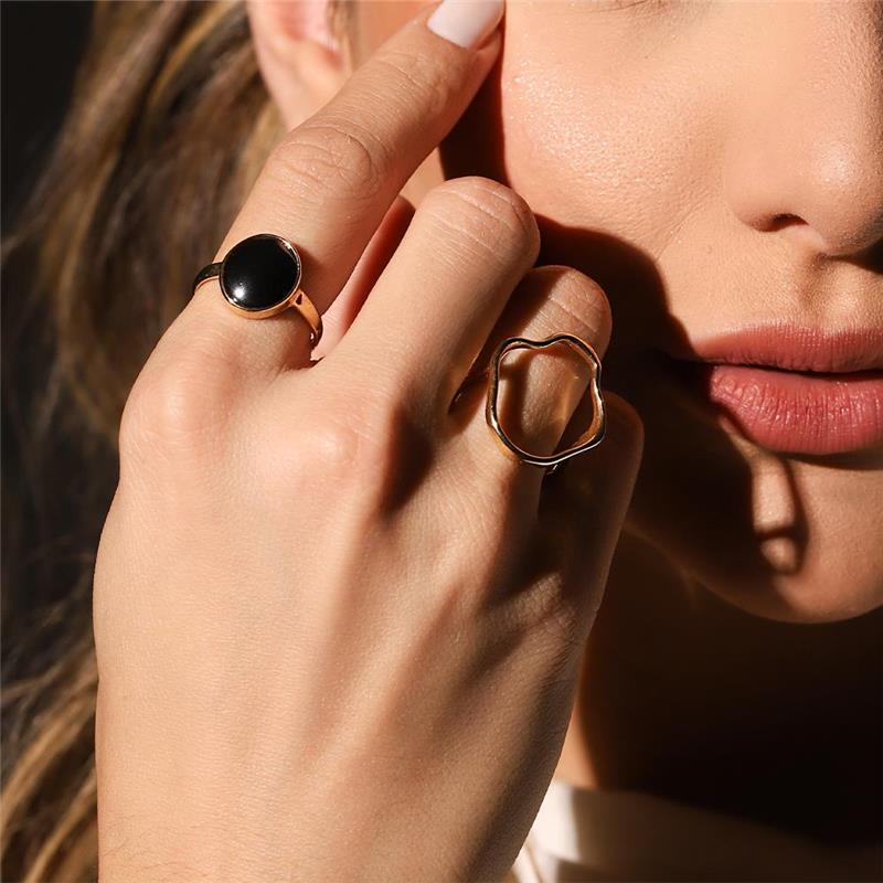 ANEL FOLHEADO A OURO