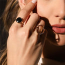 ANEL FOLHEADO A OURO