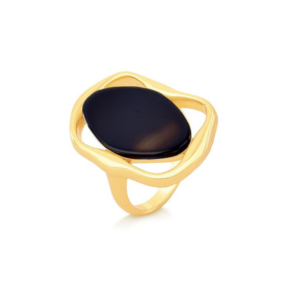 ANEL FOLHEADO A OURO