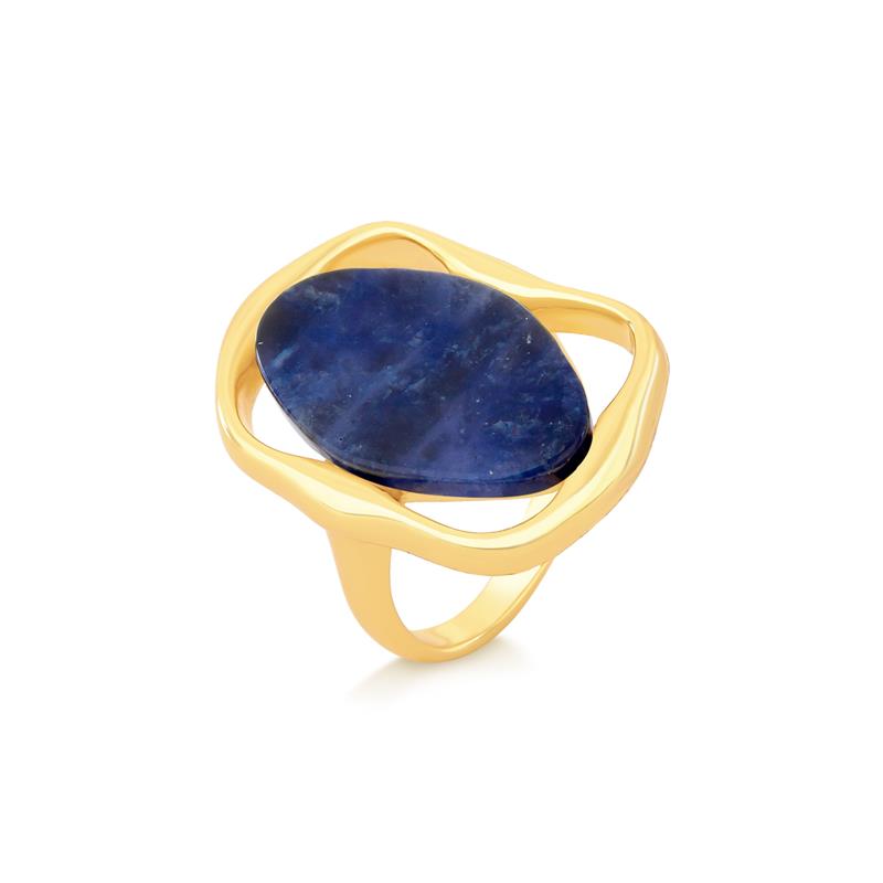 ANEL FOLHEADO A OURO