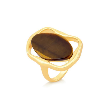 ANEL FOLHEADO A OURO