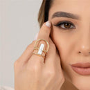 ANEL FOLHEADO A OURO