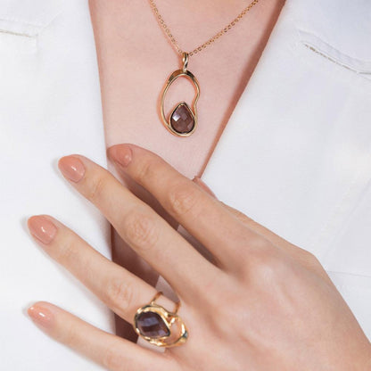 ANEL FOLHEADO A OURO