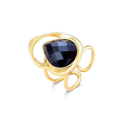 ANEL FOLHEADO A OURO