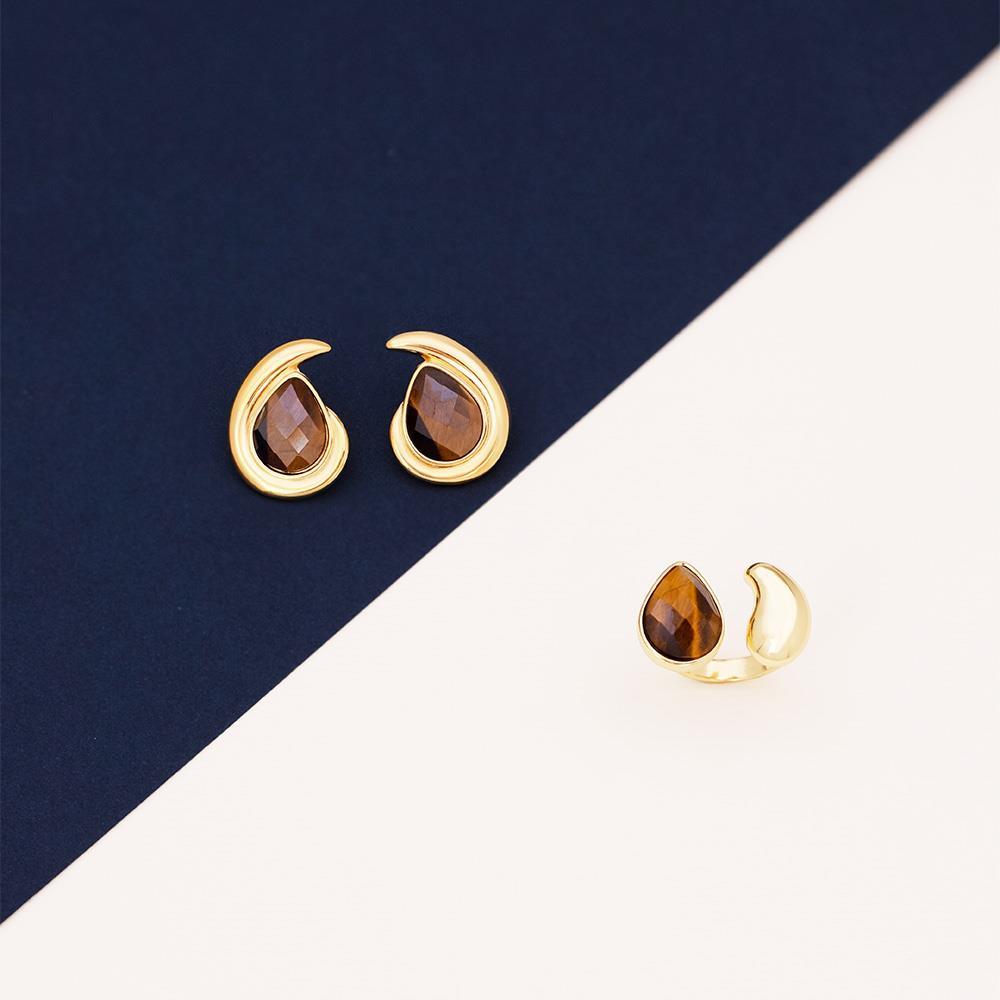 ANEL FOLHEADO A OURO