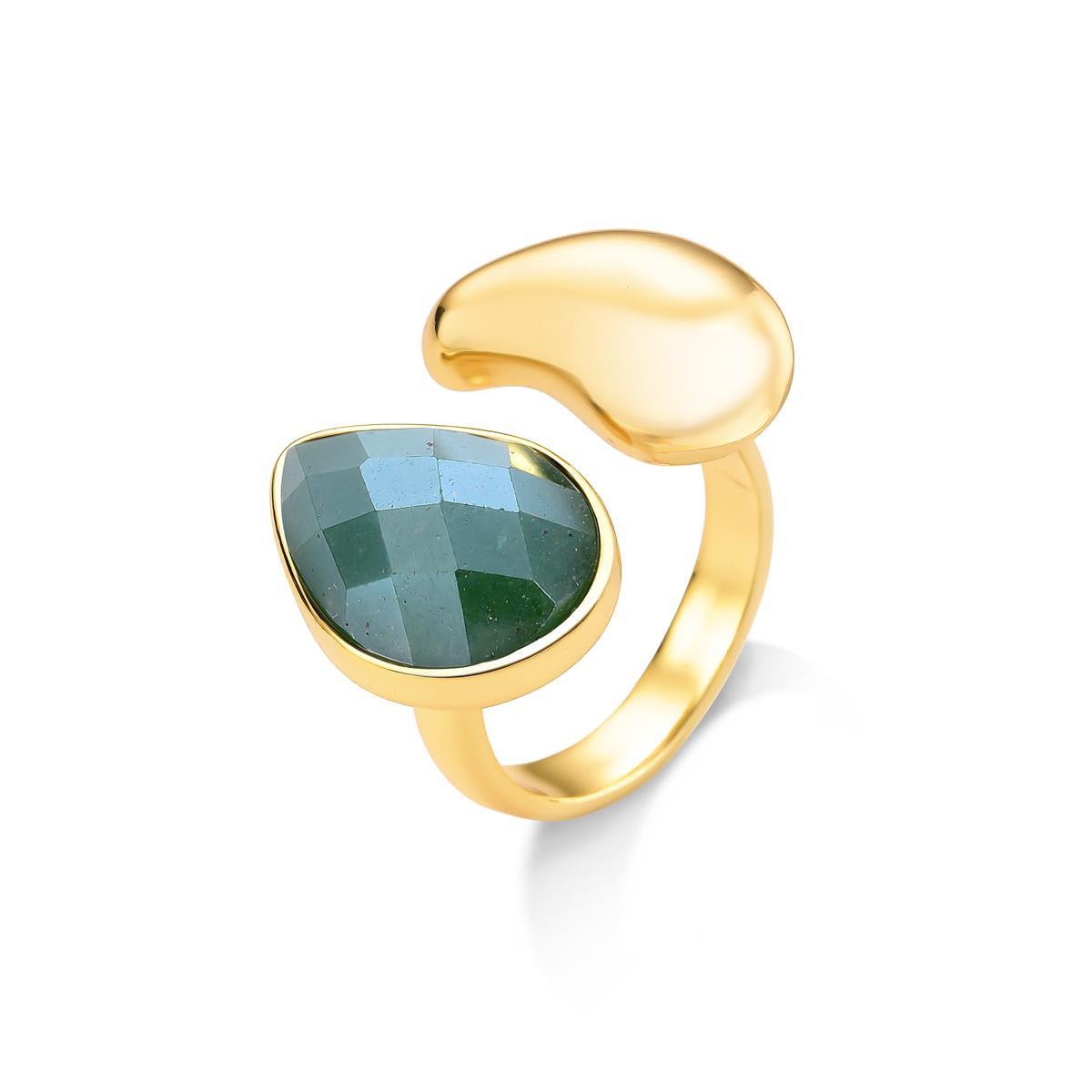 ANEL FOLHEADO A OURO