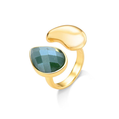 ANEL FOLHEADO A OURO