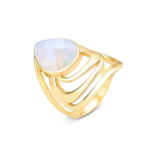 ANEL FOLHEADO A OURO