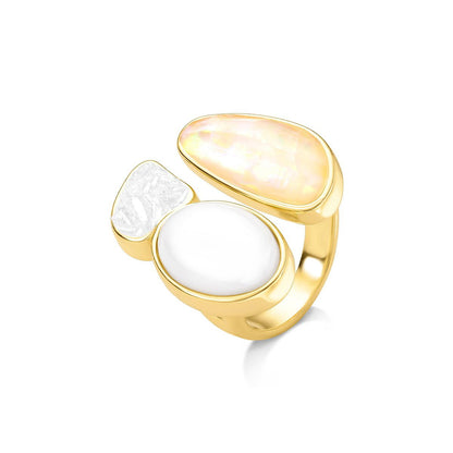 ANEL FOLHEADO A OURO