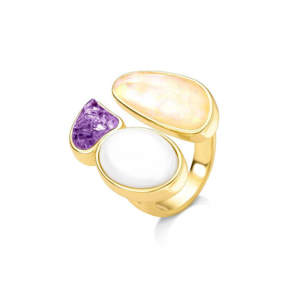 ANEL FOLHEADO A OURO