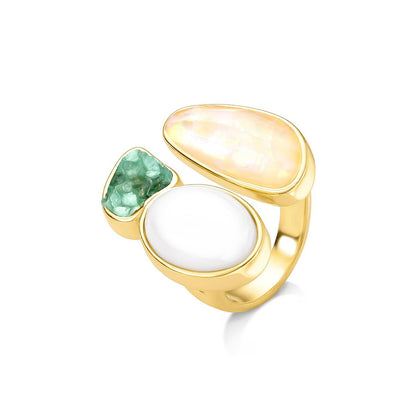 ANEL FOLHEADO A OURO