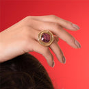 ANEL FOLHEADO A OURO