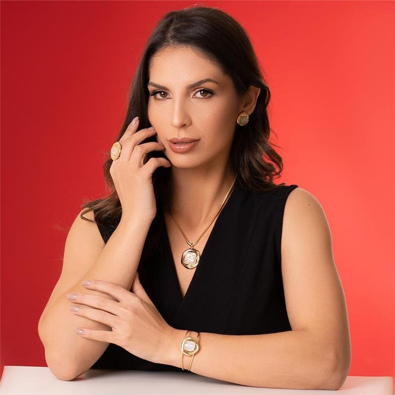 ANEL FOLHEADO A OURO