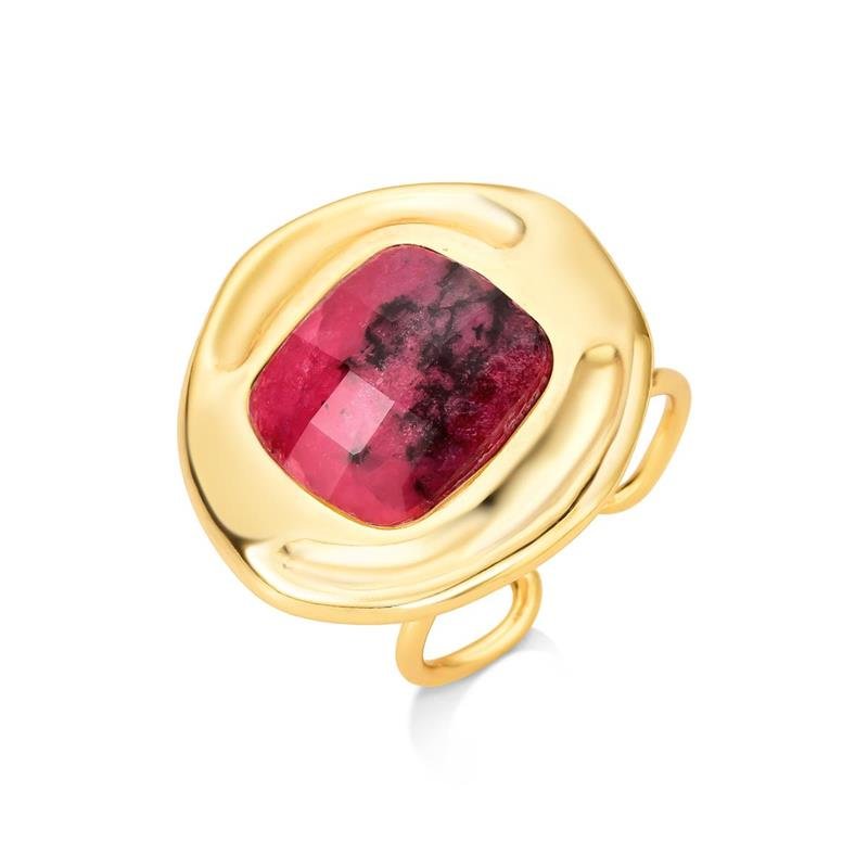 ANEL FOLHEADO A OURO