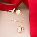 ANEL FOLHEADO A OURO