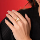 ANEL FOLHEADO A OURO