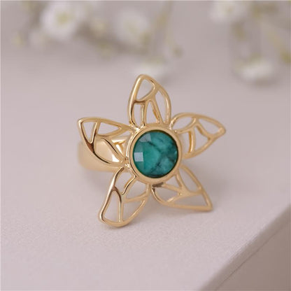 ANEL FOLHEADO A OURO