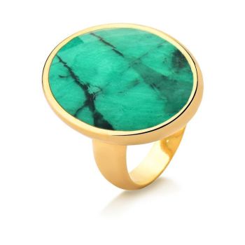 Conjunto Brilhato Pedras Naturais Brasileiras — Folheado a Ouro