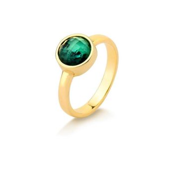 Conjunto Brilhato Pedras Naturais Brasileiras — Folheado a Ouro