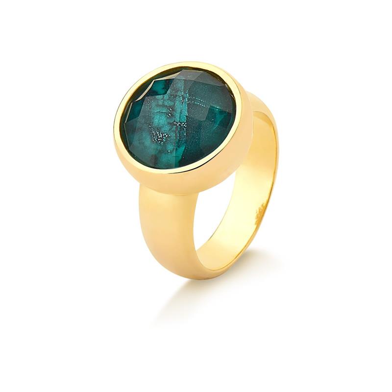 ANEL FOLHEADO A OURO