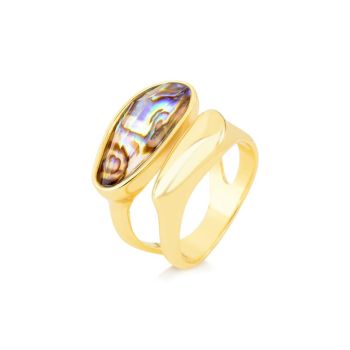 Conjunto Brilhato Pedras Naturais Brasileiras — Folheado a Ouro