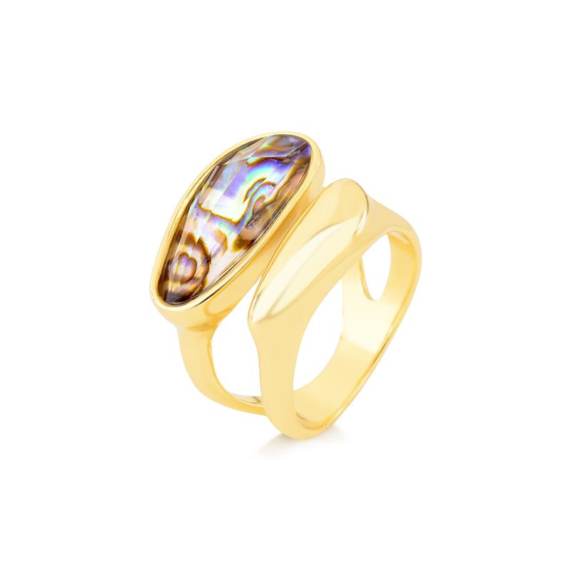 ANEL FOLHEADO A OURO