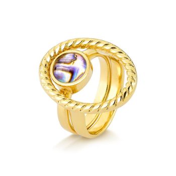 Conjunto Brilhato Pedras Naturais Brasileiras — Folheado a Ouro