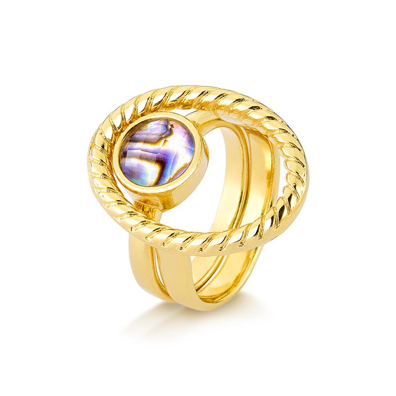 ANEL FOLHEADO A OURO