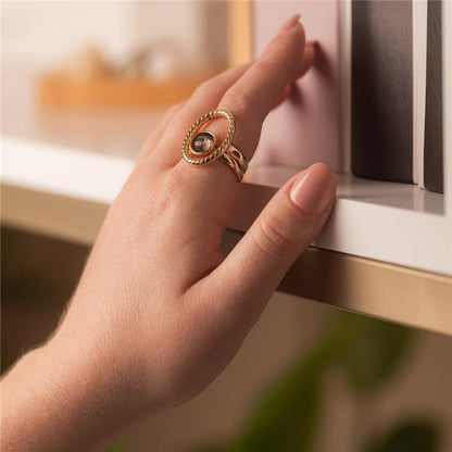 ANEL FOLHEADO A OURO