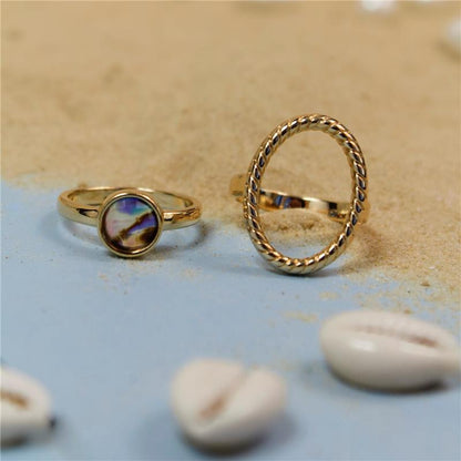 ANEL FOLHEADO A OURO